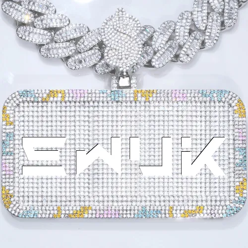 CUSTOM LETTER NECKLACE 3D COLORFUL SQUARE sold by The GUU Shop