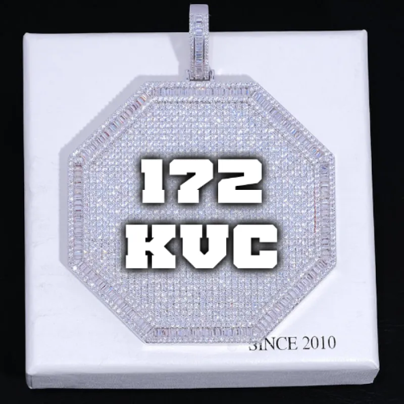 CUSTOM LETTER NECKLACE 3D BIG OCTAGON sold by The GUU Shop