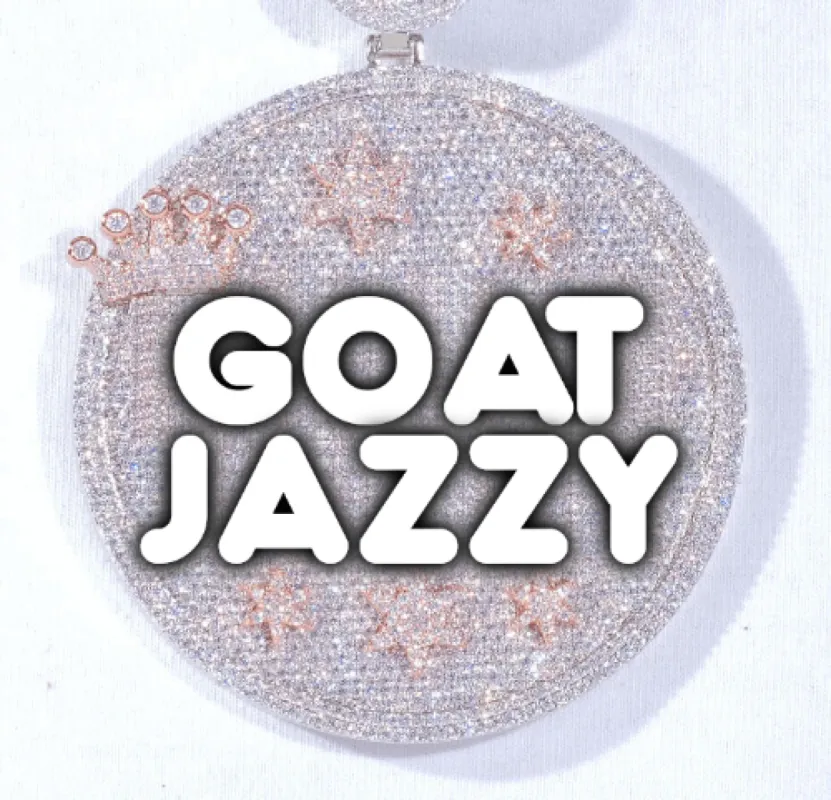 CUSTOM LETTER NECKLACE 3D BIG CROWN DISC sold by The GUU Shop