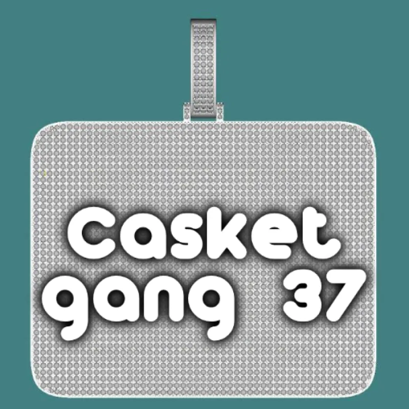 CUSTOM LETTER NECKLACE 3D BIG SQUARE sold by The GUU Shop