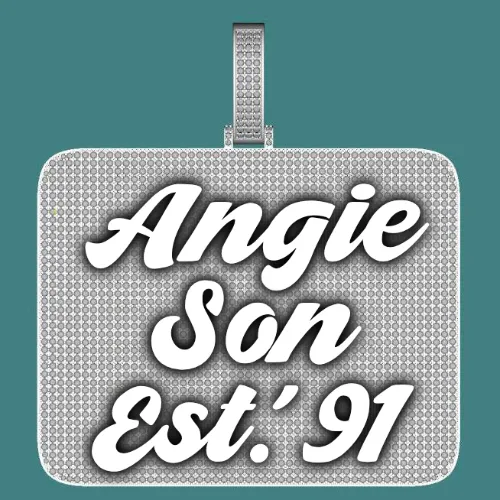 CUSTOM LETTER NECKLACE 3D BIG SQUARE sold by The GUU Shop