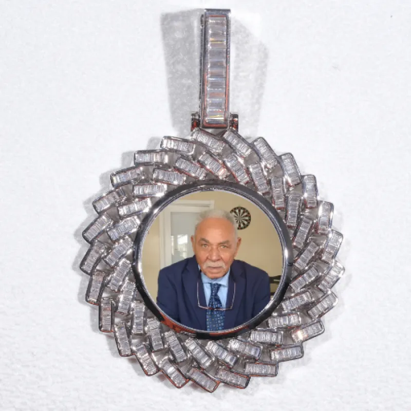 Large 3D Baguette Custom Picture Pendant sold by The GUU Shop