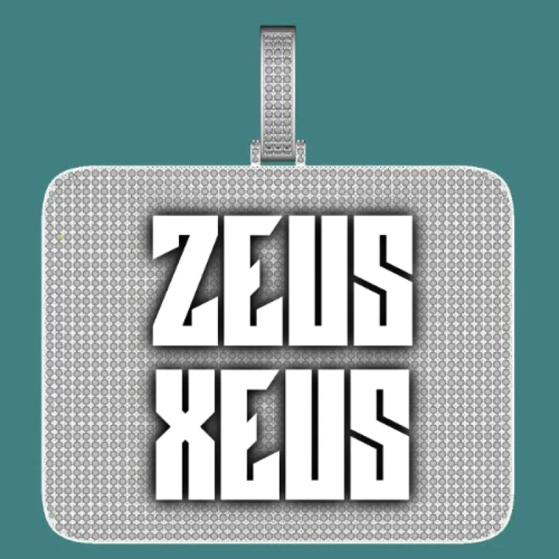 CUSTOM LETTER NECKLACE 3D BIG SQUARE sold by The GUU Shop