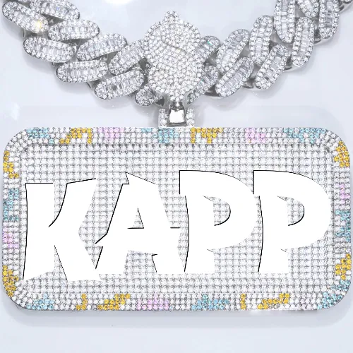 CUSTOM LETTER NECKLACE 3D COLORFUL SQUARE sold by The GUU Shop