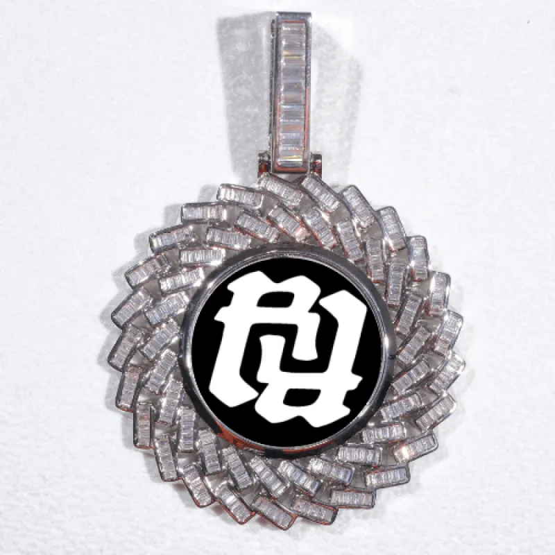 Large 3D Baguette Custom Picture Pendant sold by The GUU Shop