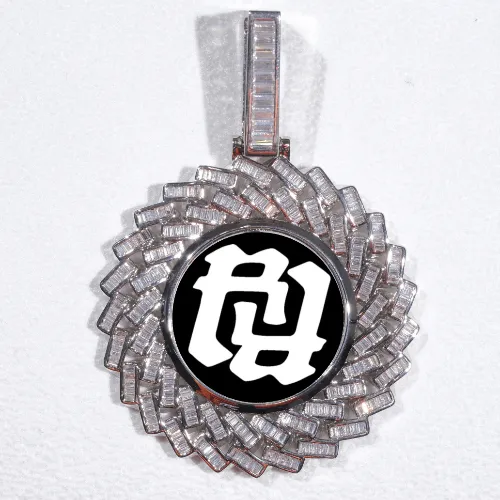 Large 3D Baguette Custom Picture Pendant sold by The GUU Shop