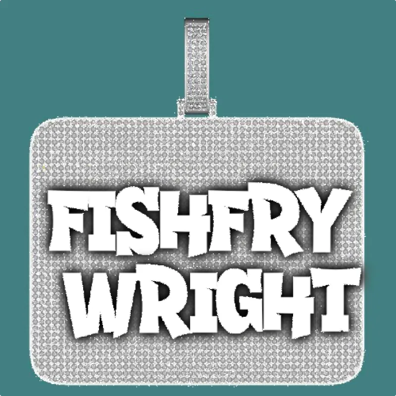 CUSTOM LETTER NECKLACE 3D BIG SQUARE sold by The GUU Shop