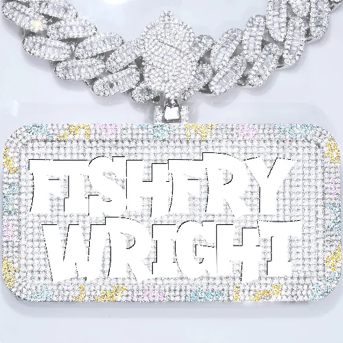 CUSTOM LETTER NECKLACE 3D COLORFUL SQUARE sold by The GUU Shop