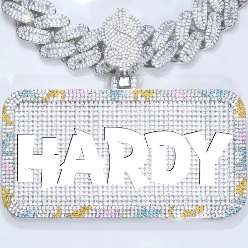 CUSTOM LETTER NECKLACE 3D COLORFUL SQUARE sold by The GUU Shop