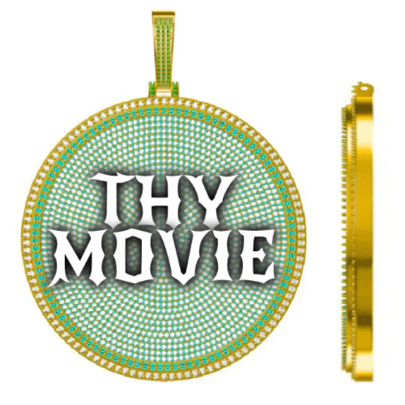 CUSTOM LETTER NECKLACE 3D BIG DISC made by The GUU Shop