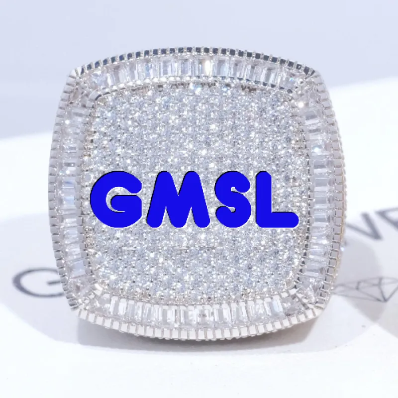 CUSTOM LETTER 3D ICED RING sold by The GUU Shop