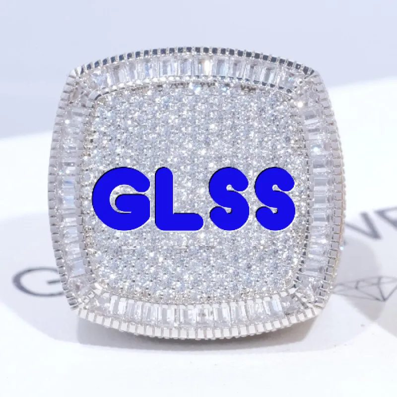 CUSTOM LETTER 3D ICED RING sold by The GUU Shop