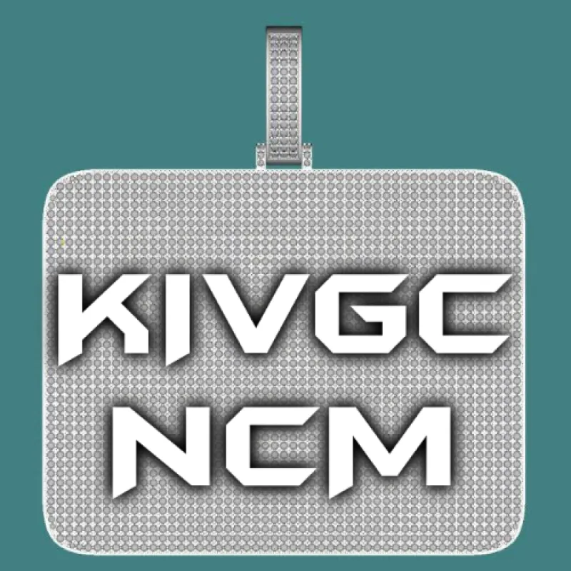 CUSTOM LETTER NECKLACE 3D BIG SQUARE sold by The GUU Shop