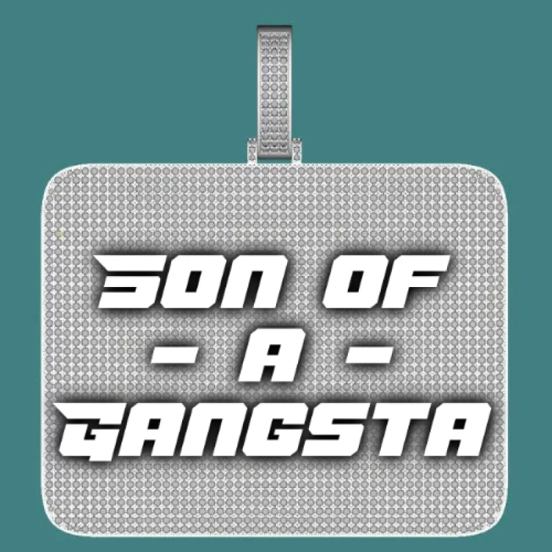 CUSTOM LETTER NECKLACE 3D BIG SQUARE sold by The GUU Shop