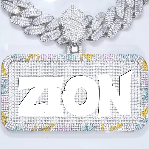 CUSTOM LETTER NECKLACE 3D COLORFUL SQUARE sold by The GUU Shop