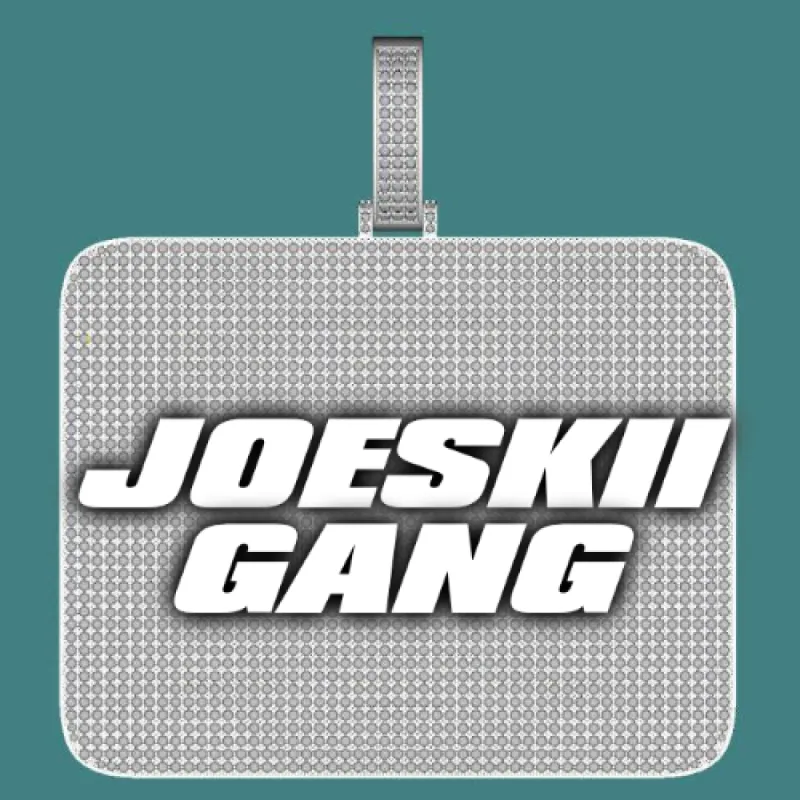 CUSTOM LETTER NECKLACE 3D BIG SQUARE sold by The GUU Shop