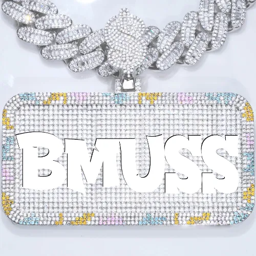 CUSTOM LETTER NECKLACE 3D COLORFUL SQUARE sold by The GUU Shop