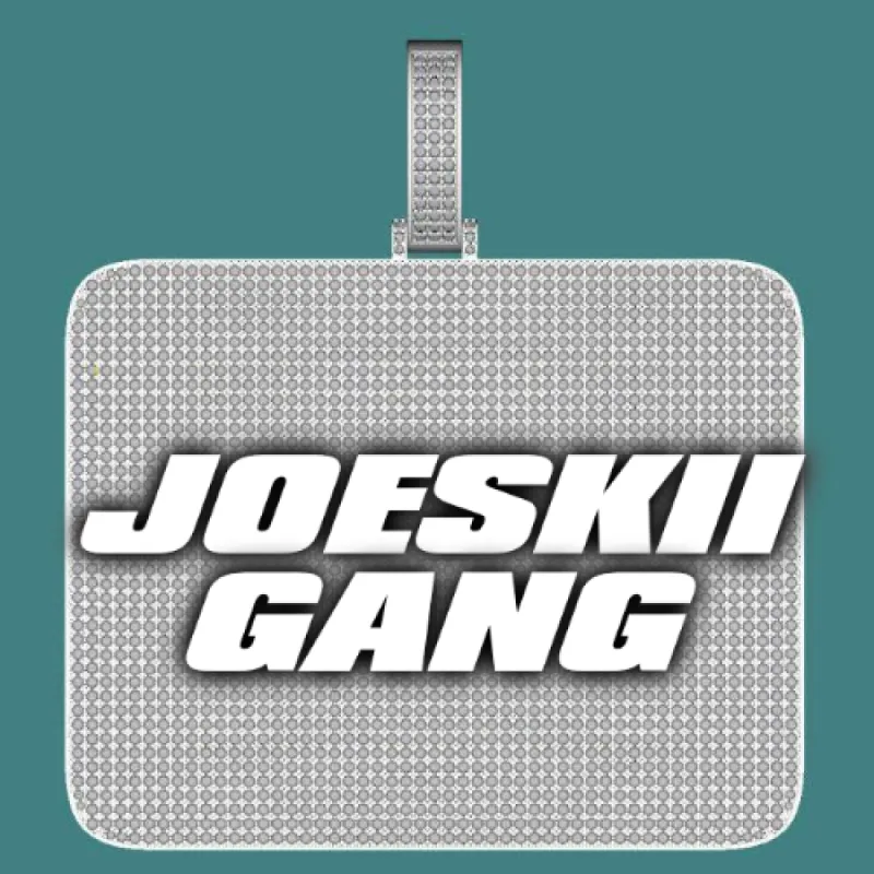 CUSTOM LETTER NECKLACE 3D BIG SQUARE sold by The GUU Shop