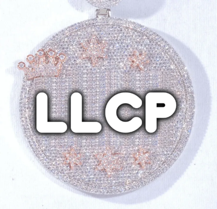 CUSTOM LETTER NECKLACE 3D BIG CROWN DISC sold by The GUU Shop