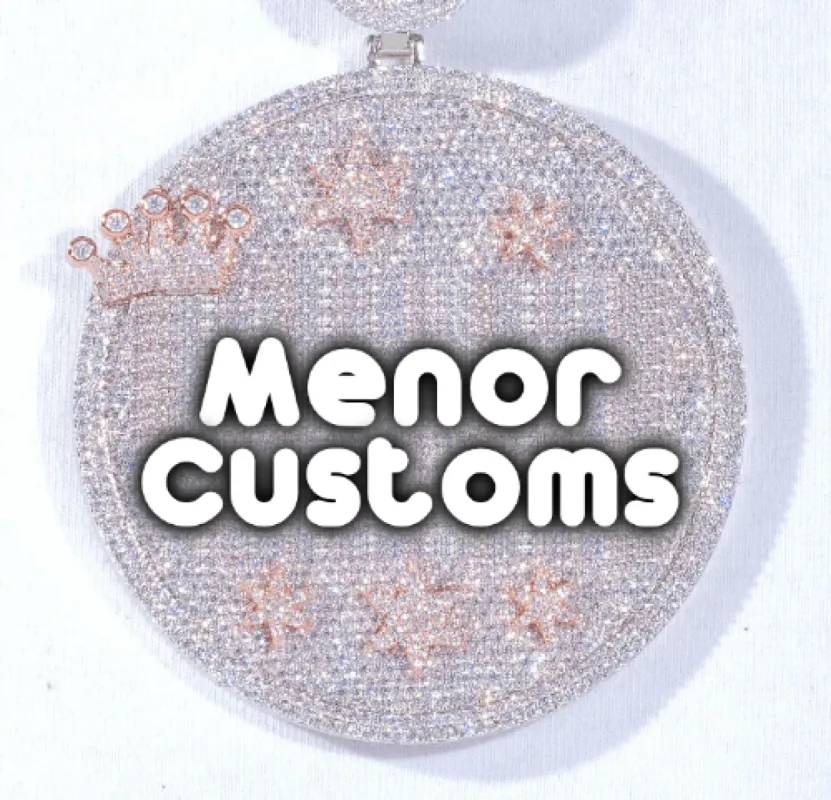 CUSTOM LETTER NECKLACE 3D BIG CROWN DISC sold by The GUU Shop