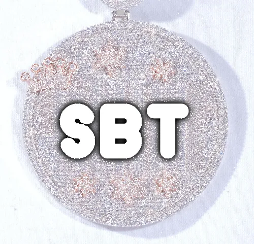 CUSTOM LETTER NECKLACE 3D BIG CROWN DISC sold by The GUU Shop