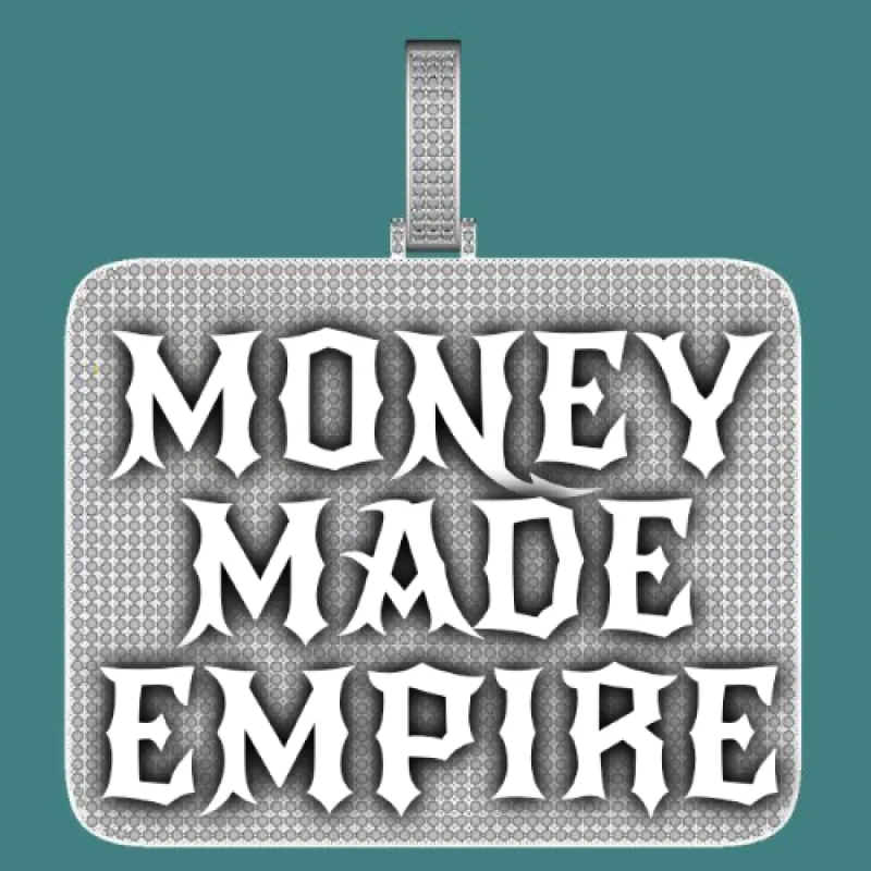 CUSTOM LETTER NECKLACE 3D BIG SQUARE sold by The GUU Shop