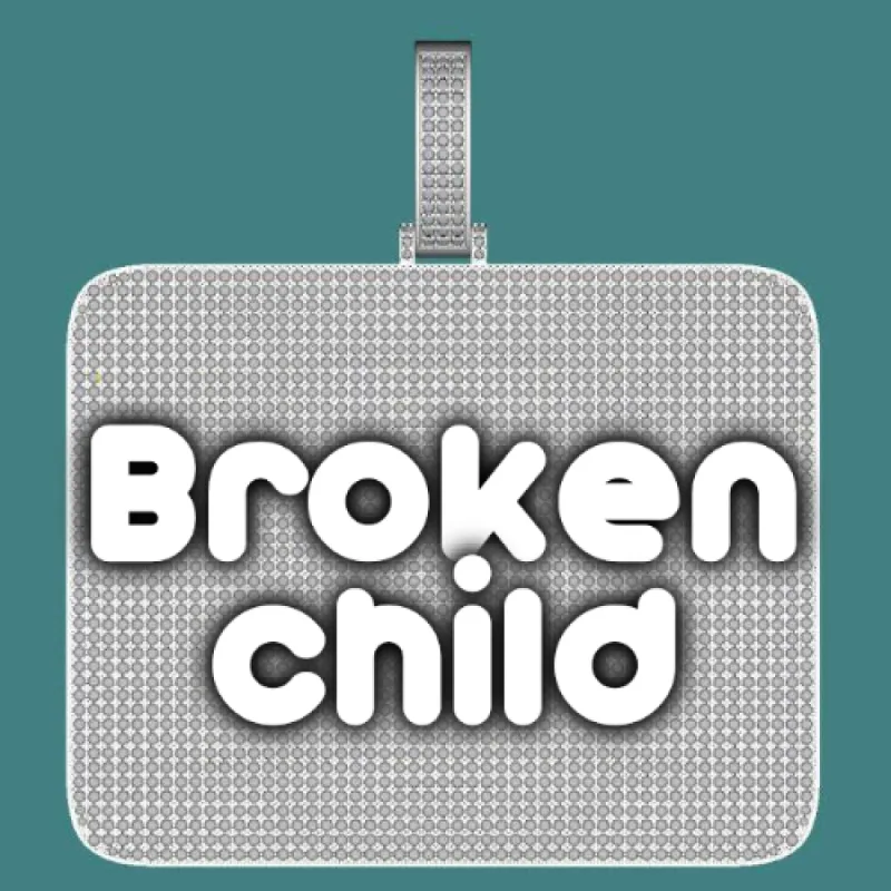 CUSTOM LETTER NECKLACE 3D BIG SQUARE sold by The GUU Shop