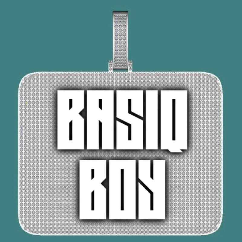 CUSTOM LETTER NECKLACE 3D BIG SQUARE sold by The GUU Shop