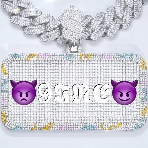 CUSTOM LETTER NECKLACE 3D COLORFUL SQUARE sold by The GUU Shop