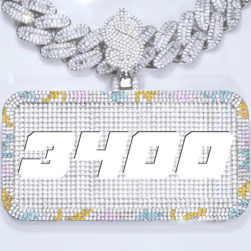 CUSTOM LETTER NECKLACE 3D COLORFUL SQUARE sold by The GUU Shop