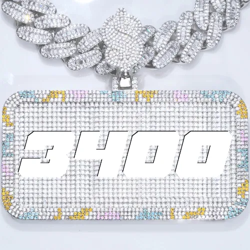 CUSTOM LETTER NECKLACE 3D COLORFUL SQUARE sold by The GUU Shop