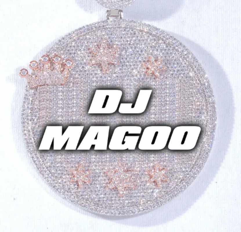 CUSTOM LETTER NECKLACE 3D BIG CROWN DISC sold by The GUU Shop