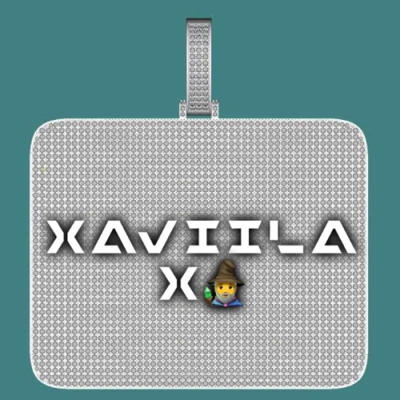 CUSTOM LETTER NECKLACE 3D BIG SQUARE sold by The GUU Shop