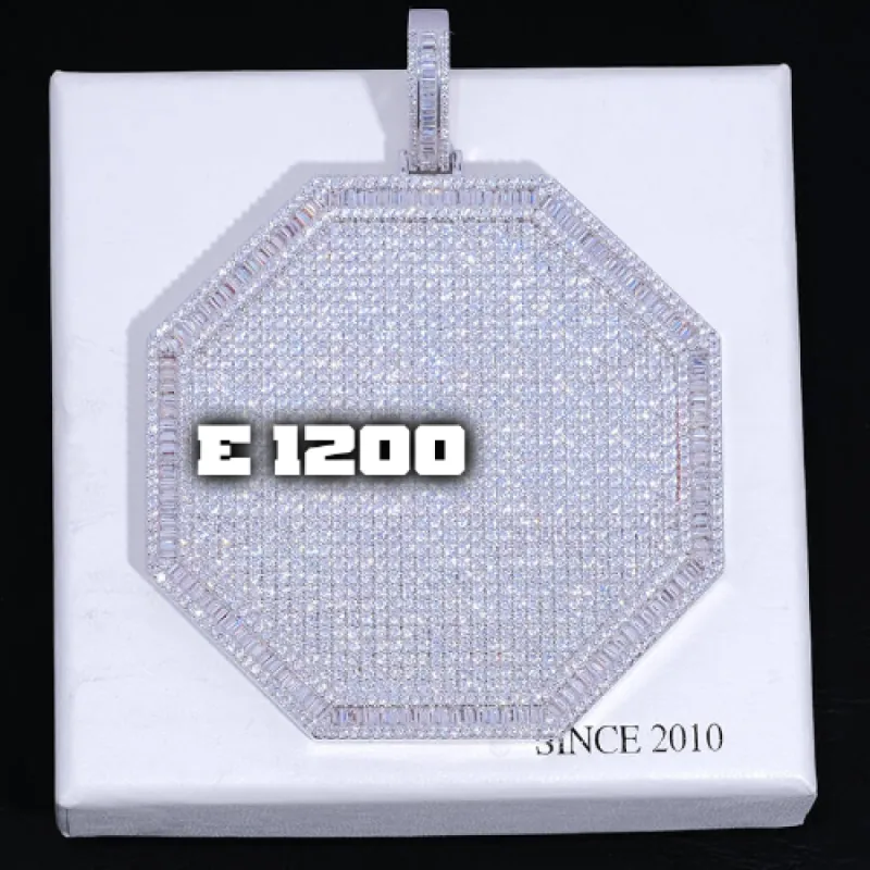 CUSTOM LETTER NECKLACE 3D BIG OCTAGON sold by The GUU Shop