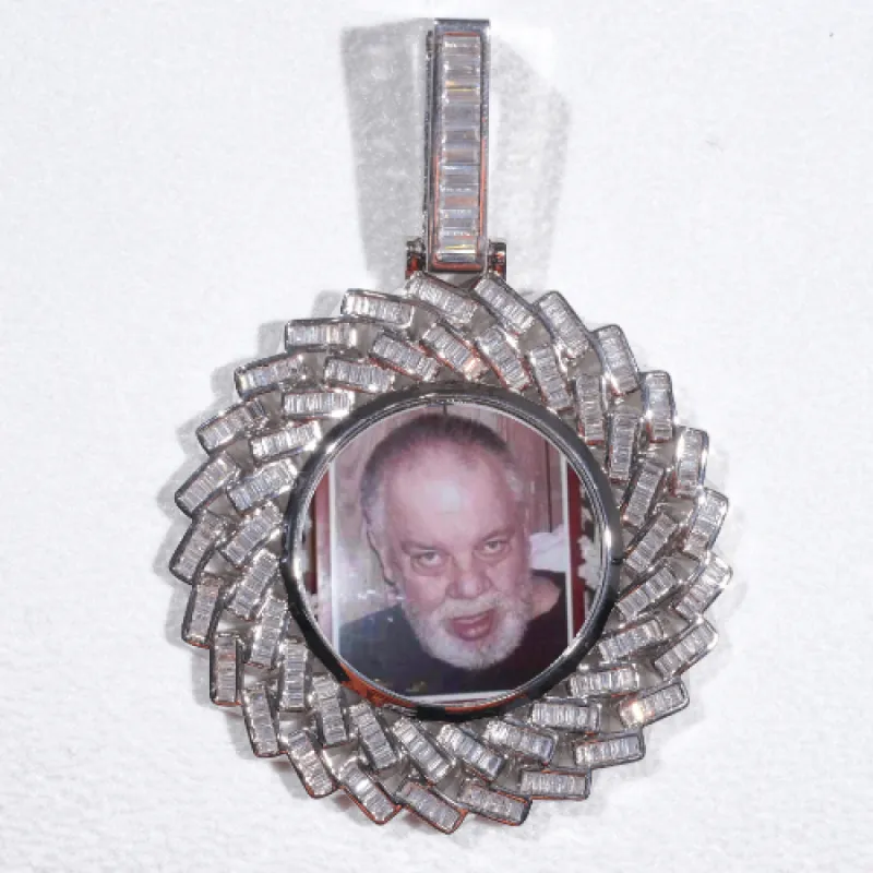 Large 3D Baguette Custom Picture Pendant sold by The GUU Shop