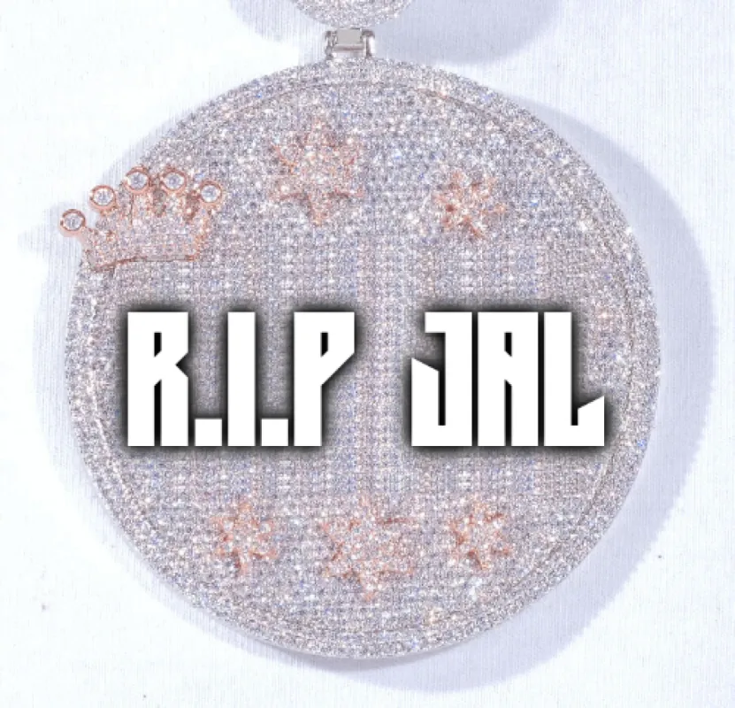 CUSTOM LETTER NECKLACE 3D BIG CROWN DISC made by The GUU Shop