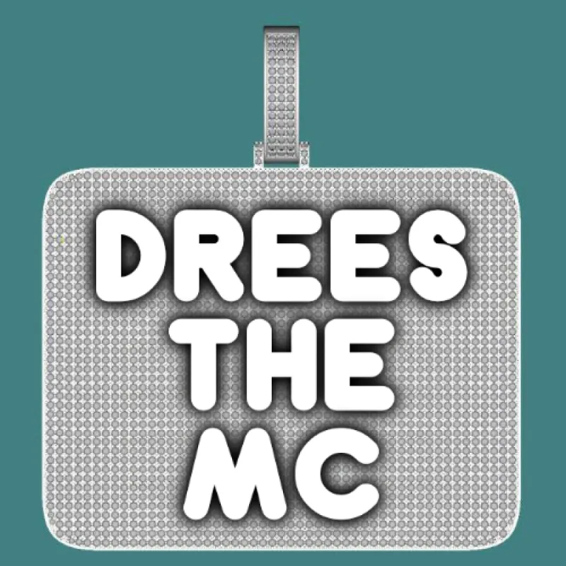 CUSTOM LETTER NECKLACE 3D BIG SQUARE sold by The GUU Shop