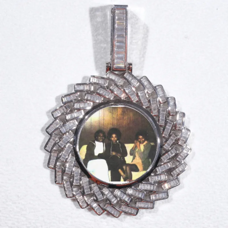 Large 3D Baguette Custom Picture Pendant sold by The GUU Shop