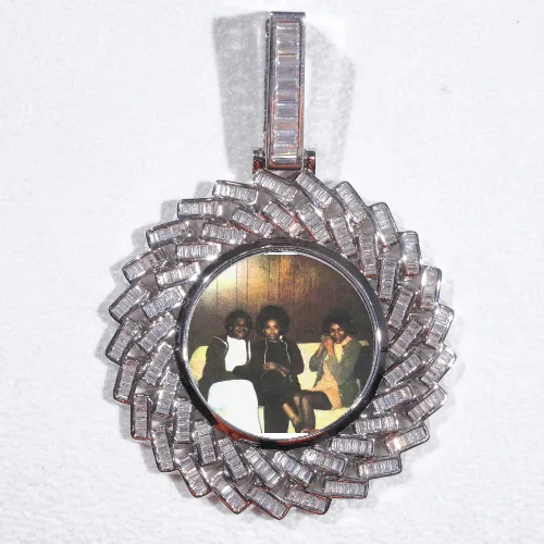 Large 3D Baguette Custom Picture Pendant sold by The GUU Shop