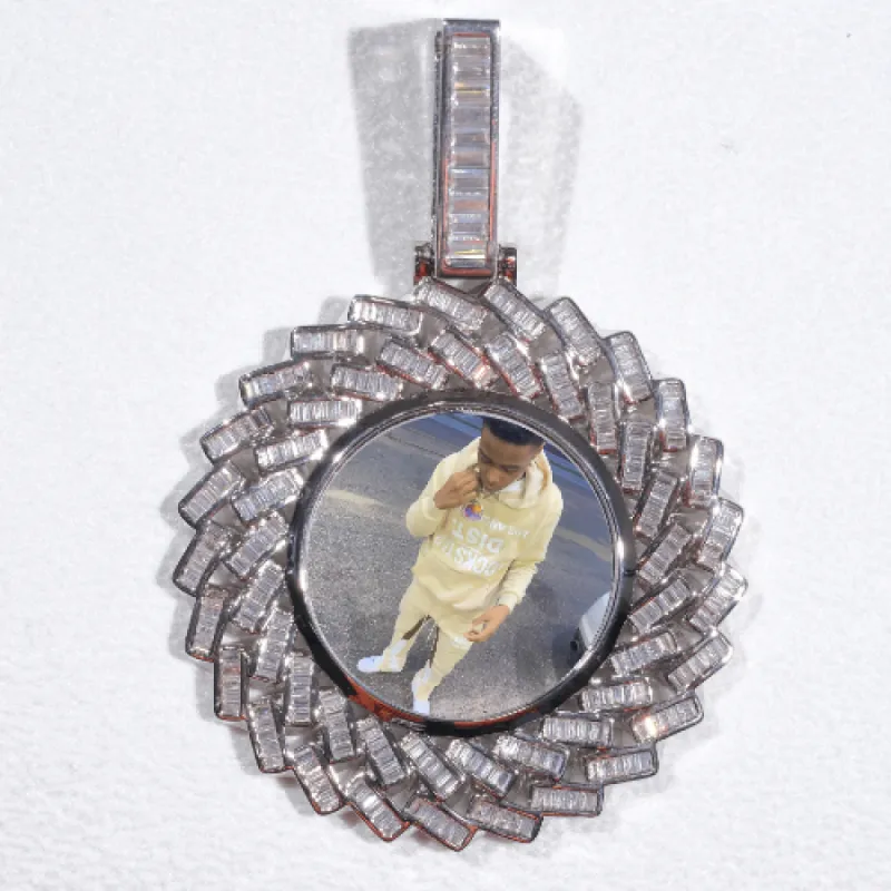 Large 3D Baguette Custom Picture Pendant sold by The GUU Shop