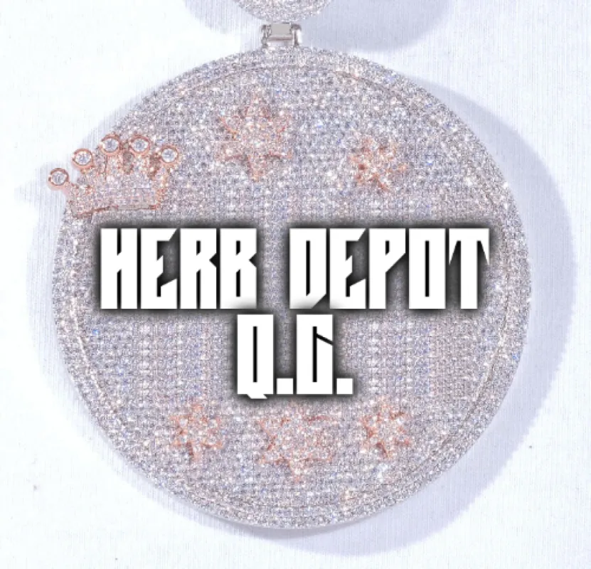 CUSTOM LETTER NECKLACE 3D BIG CROWN DISC sold by The GUU Shop