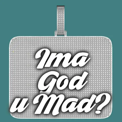 CUSTOM LETTER NECKLACE 3D BIG SQUARE sold by The GUU Shop