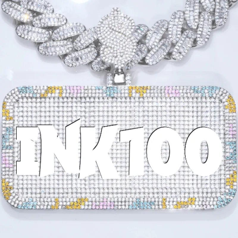 CUSTOM LETTER NECKLACE 3D COLORFUL SQUARE sold by The GUU Shop