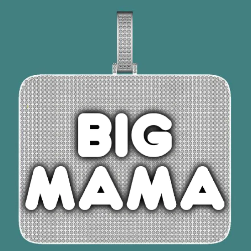 CUSTOM LETTER NECKLACE 3D BIG SQUARE sold by The GUU Shop