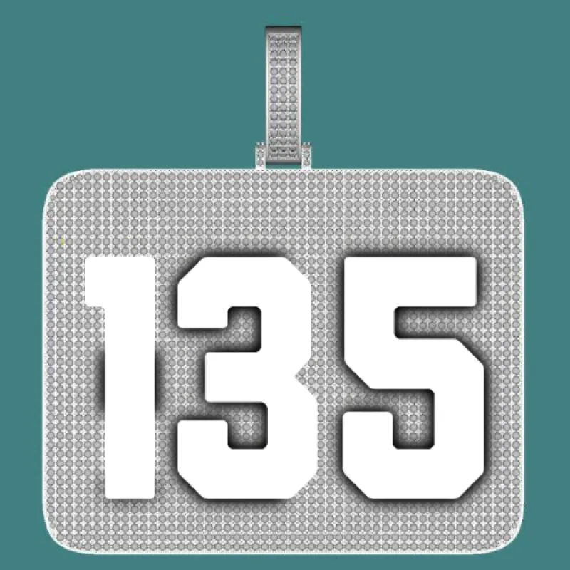 CUSTOM LETTER NECKLACE 3D BIG SQUARE sold by The GUU Shop