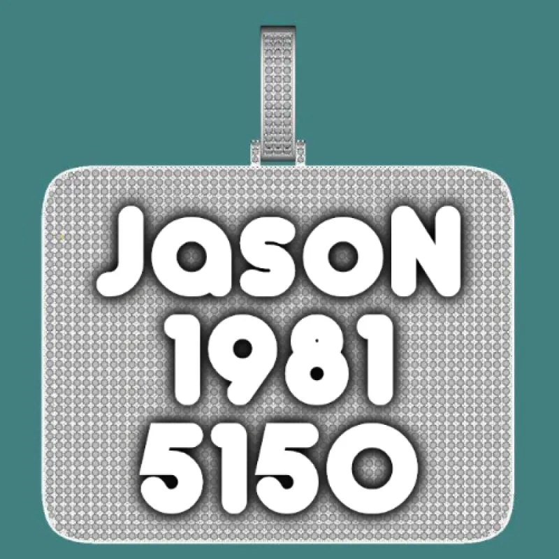 CUSTOM LETTER NECKLACE 3D BIG SQUARE sold by The GUU Shop