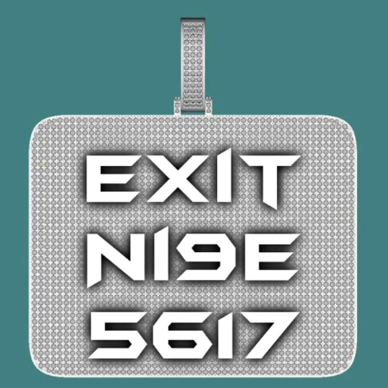 CUSTOM LETTER NECKLACE 3D BIG SQUARE sold by The GUU Shop