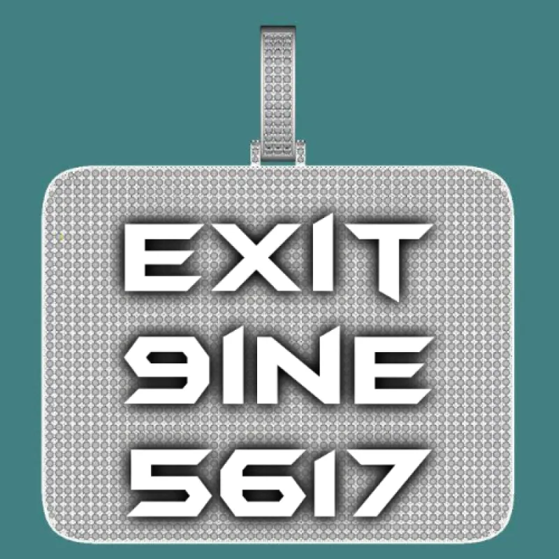 CUSTOM LETTER NECKLACE 3D BIG SQUARE sold by The GUU Shop