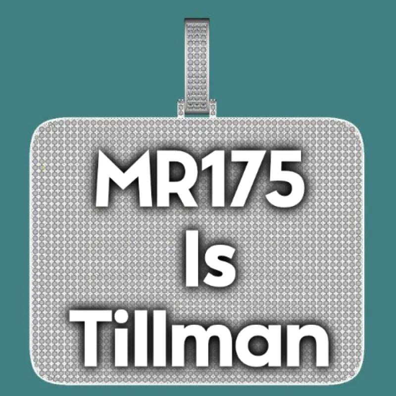 CUSTOM LETTER NECKLACE 3D BIG SQUARE sold by The GUU Shop