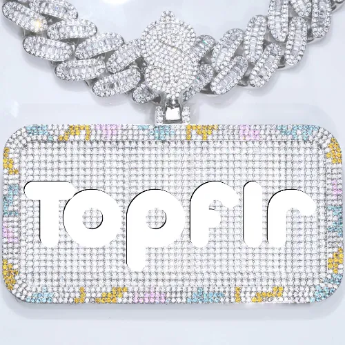 CUSTOM LETTER NECKLACE 3D COLORFUL SQUARE sold by The GUU Shop